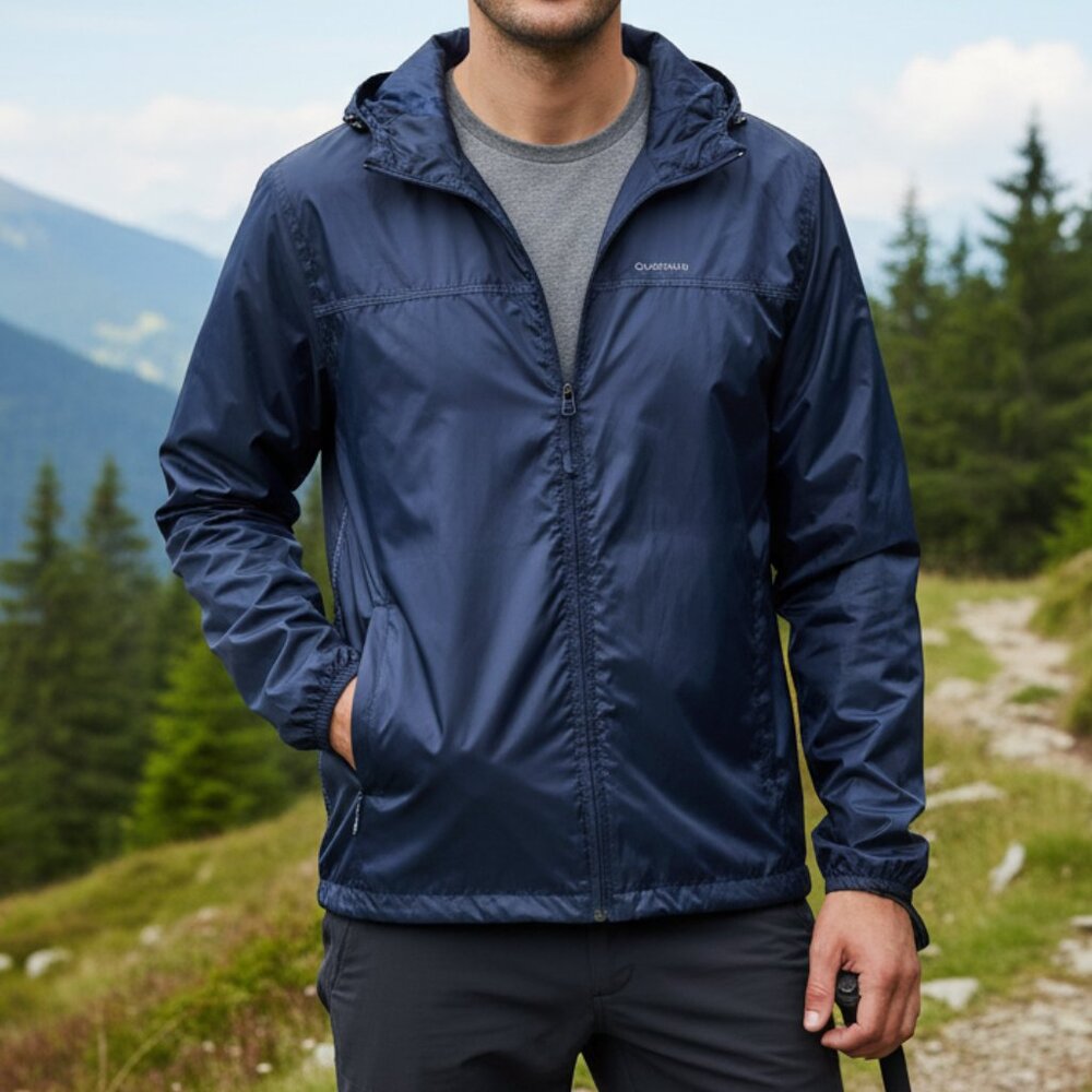 Quechua Rain Coat Jacket Lightweight Windbreaker size M